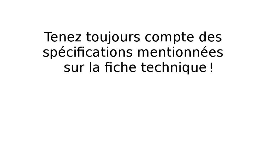 La fiche technique: plus que quelques infos utiles