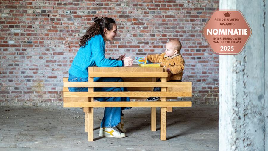 Tête-à-tête tafel met verstelbare zitjes