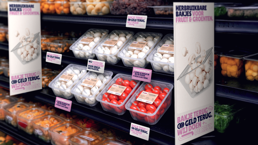 Six détaillants testent les barquettes de champignons réutilisables